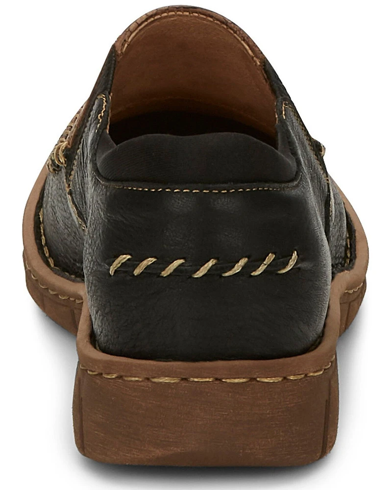 Tony Lama Women's Magdalena Print Slip-On Western Shoe - Moc Toe