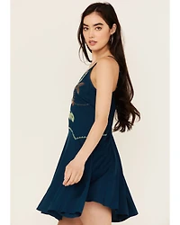 Shyanne Women's Challis Embroidered Mini Dress