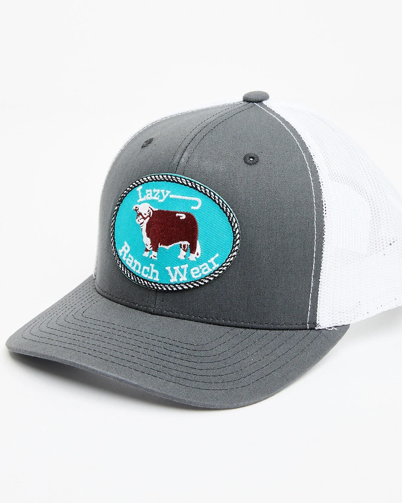 Lazy J Ranch Men's Circle Logo Patch Mesh-Back Ball Cap