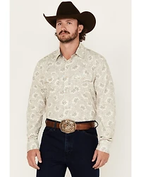 Cody James Men's Treven Floral Print Long Sleeve Snap Western Shirt