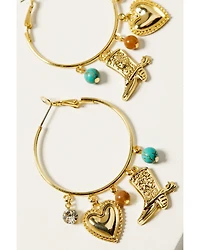 Shyanne Women's Charm Hoop Earrings