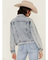 Veveret Women's Pearl Light Wash Denim Jacket