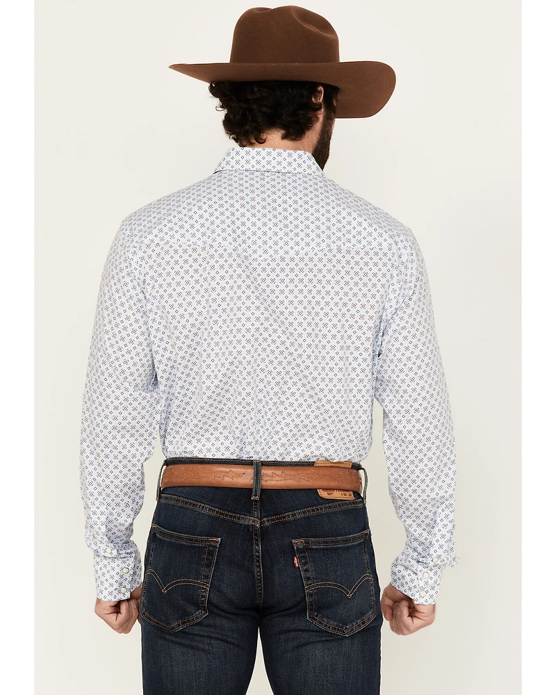 Wrangler 20X Men's Geo Print Long Sleeve Snap Stretch Western Shirt