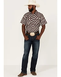 Cody James Men's Kingsland Medallion Print Short Sleeve Snap Western Shirt