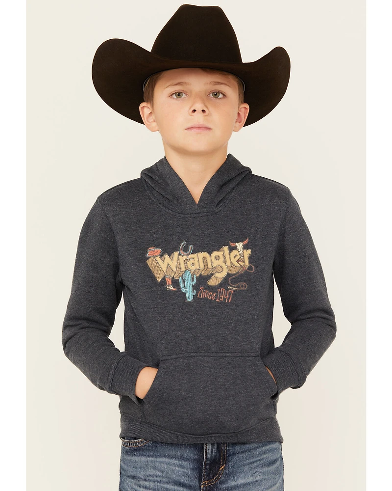 Wrangler Boys' Desert Logo Hooded Sweatshirt