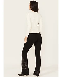 Idyllwind Women's Burbank Legend High Rise Studded Bootcut Super Stretch Denim Jeans