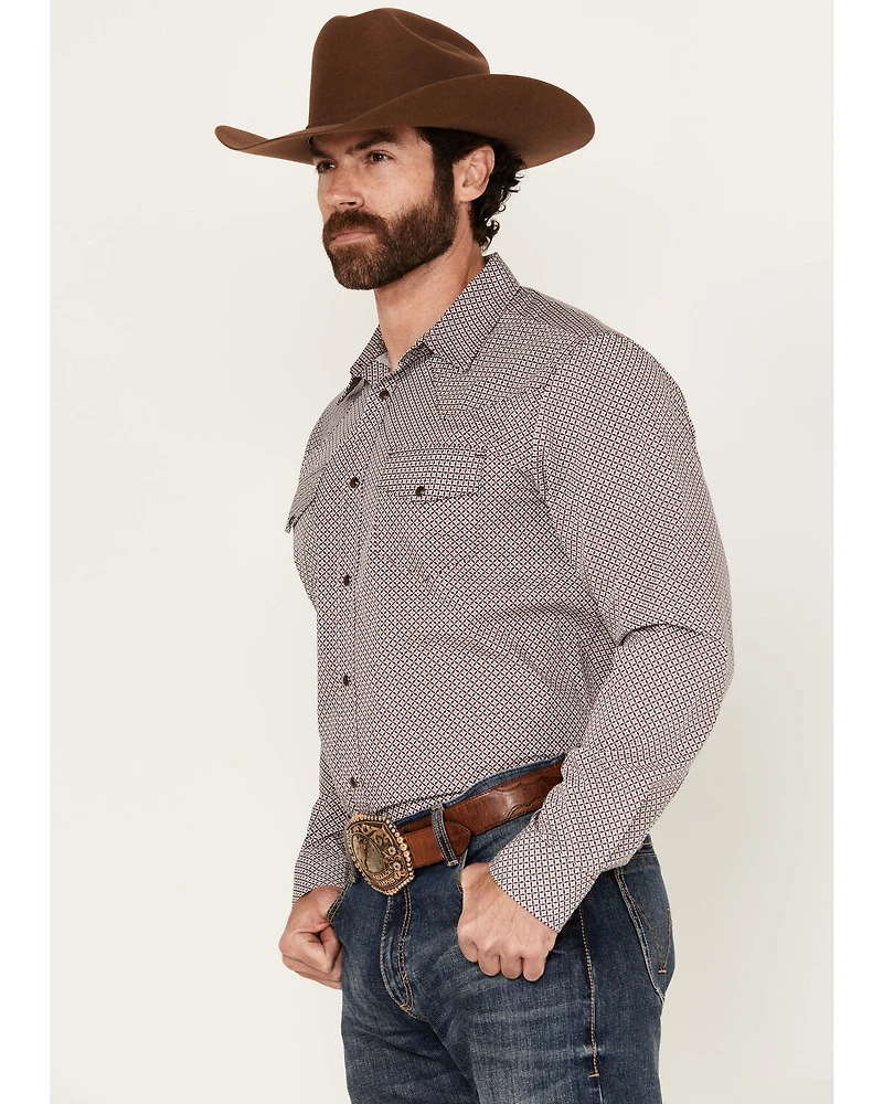 Gibson Trading Co Men's Star Struck Geo Print Long Sleeve Snap Western Shirt