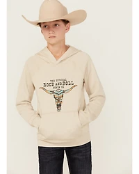 Rock & Roll Denim Boys' Steer Head Hooded Sweatshirt
