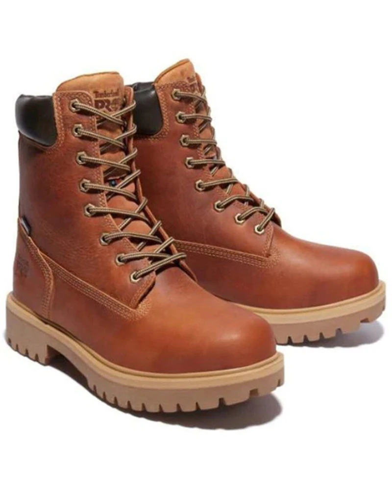 Timberland PRO Men's Direct Attach Marigold Nutbuck 8" Waterproof Work Boots - Soft Toe