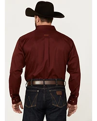 Ariat Men's Solid Twill Fitted Long Sleeve Button-Down Western Shirt
