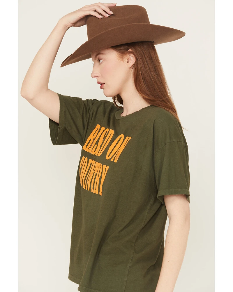 Day Dreamer Women's Raised On Country Short Sleeve Graphic Tee