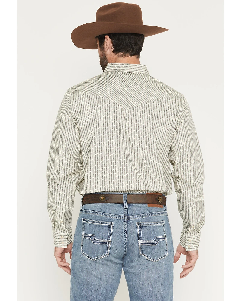 Gibson Trading Co Men's Circuit Striped Print Long Sleeve Snap Western Shirt