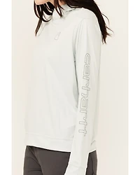 Carhartt Women's Force Sun Defender Relaxed Fit Lightweight Logo Hooded Graphic Long Sleeve
