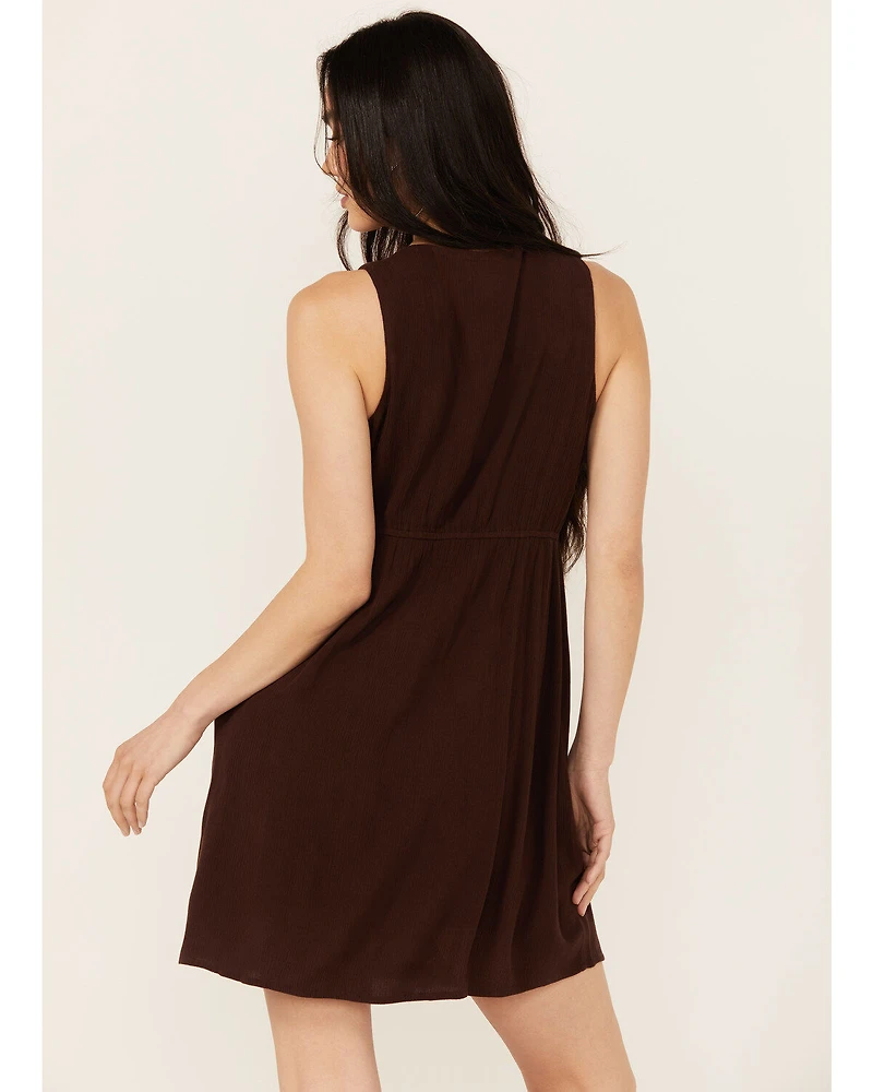Idyllwind Women's Winfrey Criss Cross Front Embellished Mini Dress