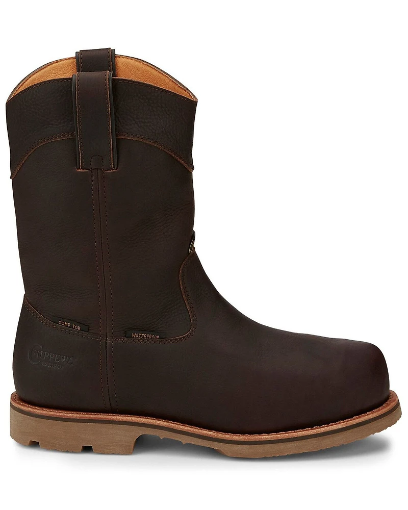 Chippewa Men's Serious Plus Waterproof Western Work Boots - Composite Toe