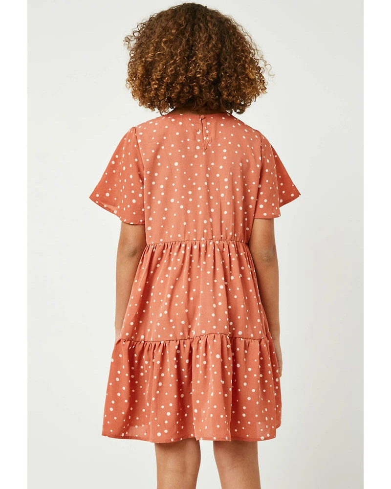 Hayden Girls' Polka Dot Button Mini Dress