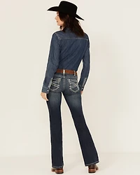 Ariat Women's Mid Rise Boot Cut Real Riding Jeans