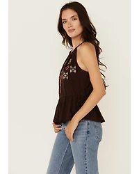 Shyanne Women's Embroidered Side Tie Tank Top