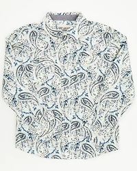 Cody James Toddler Boys' Rodeo Runway Paisley Print Long Sleeve Snap Western Shirt