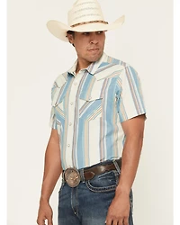 Ariat Men's Hilton Retro Fit Striped Short Sleeve Snap Western Shirt