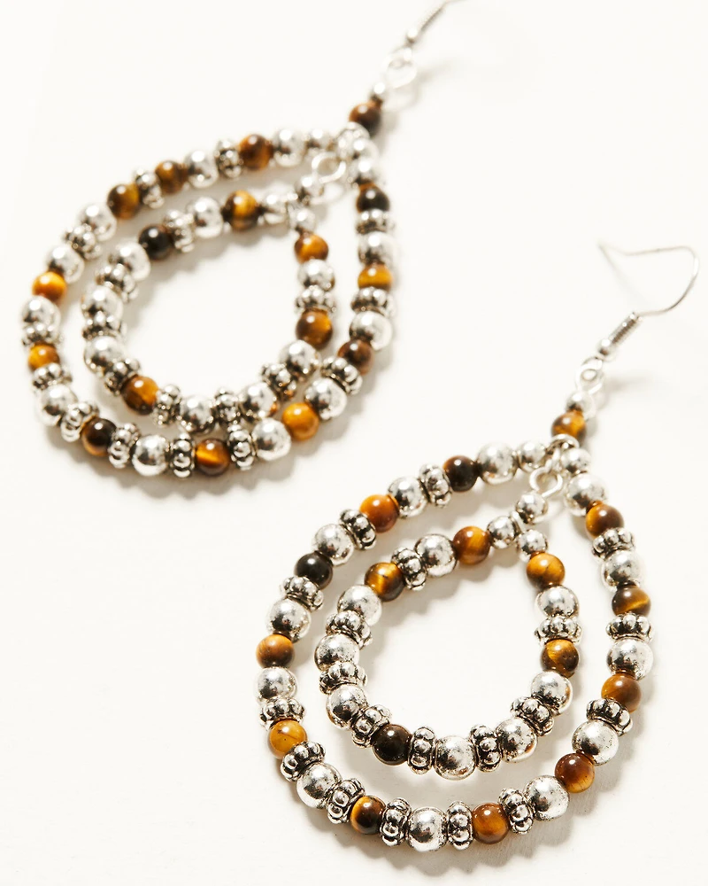 Shyanne Women's Juniper Sky Double Teardrop Earrings