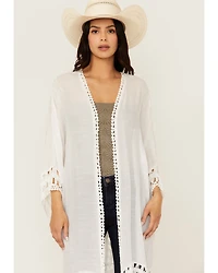 Shyanne Women's Crochet Fringe Kimono