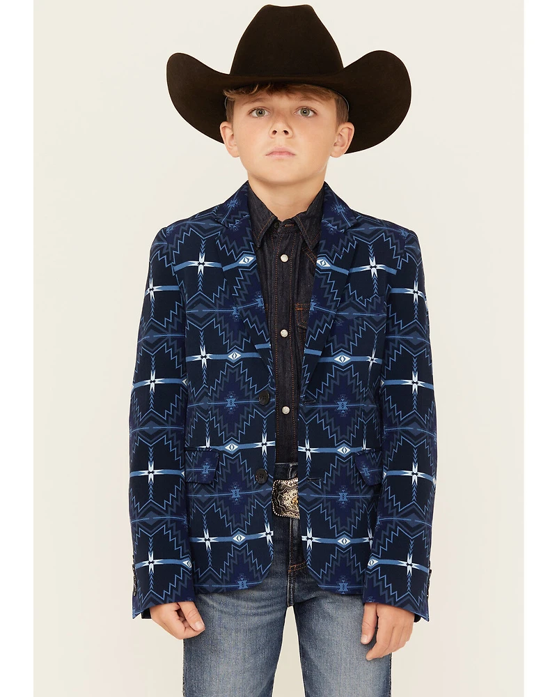 Rock & Roll Denim Boys' Southwestern Print Blazer