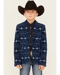 Rock & Roll Denim Boys' Southwestern Print Blazer