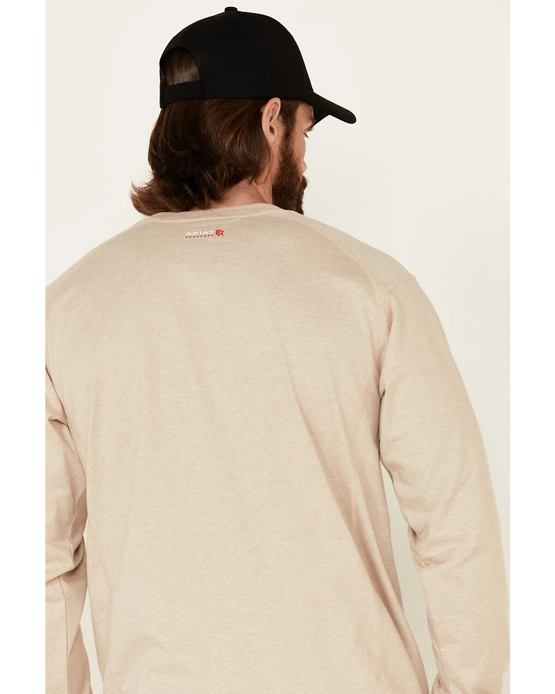 Ariat Men's FR Air Long Sleeve Work Henley Shirt - Big