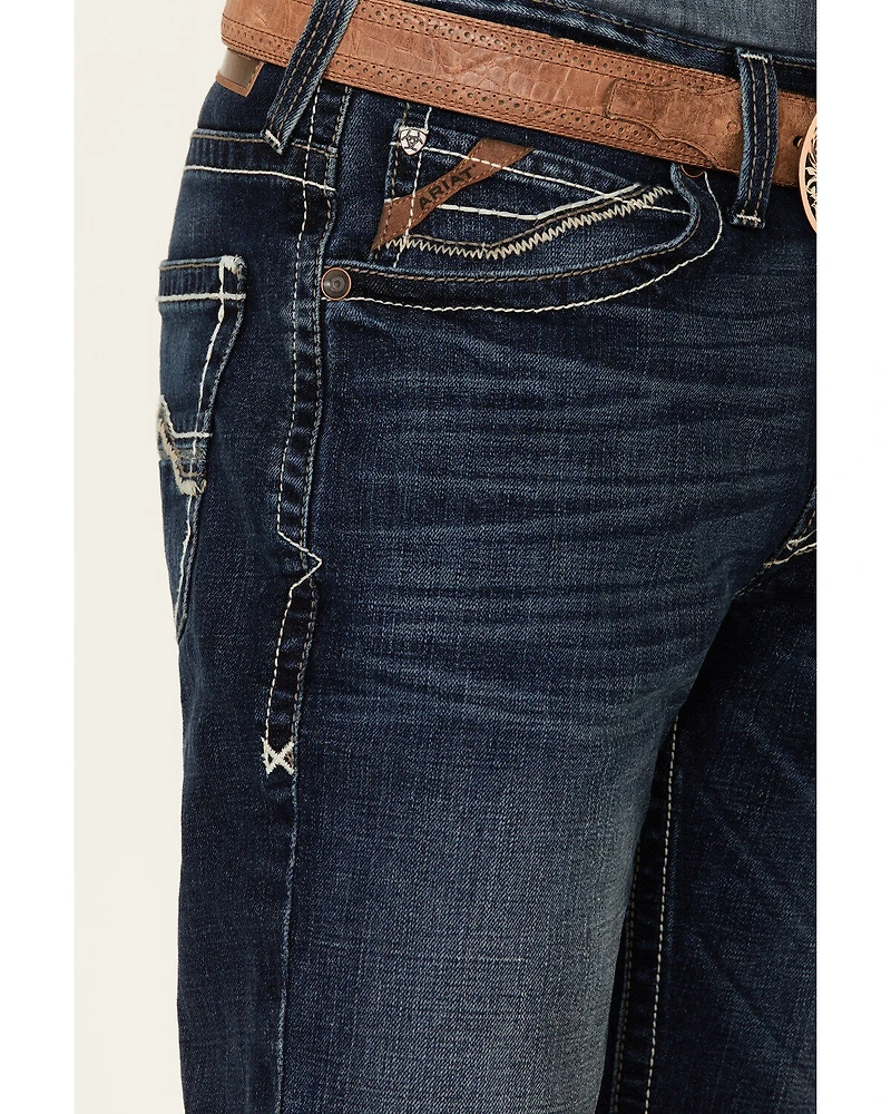 Ariat Men's M4 Barstow Denali Dark Wash Stretch Relaxed Straight Jeans