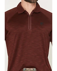 RANK 45® Men's Marfa Solid 1/4 Zip Polo Shirt