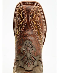 Dan Post Men's Inlay Embroidered Western Performance Boots - Broad Square Toe