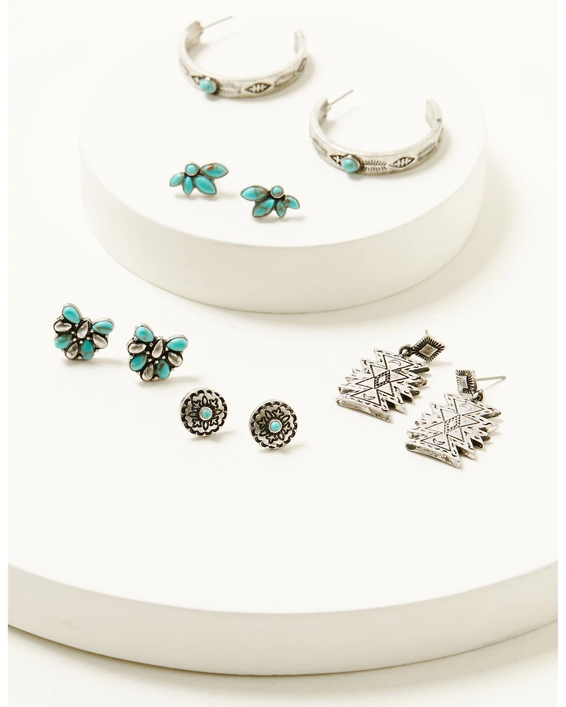 Shyanne Women's Wildheart Southwestern Hoop Earring Set - 5 Piece