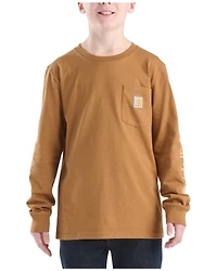 Carhartt Little Boys' Logo Pocket Long Sleeve T-Shirt