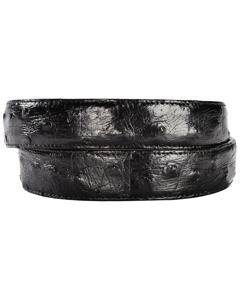 Lucchese Men's Black Full Quill Ostrich Leather Belt