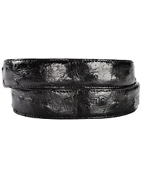 Lucchese Men's Black Full Quill Ostrich Leather Belt