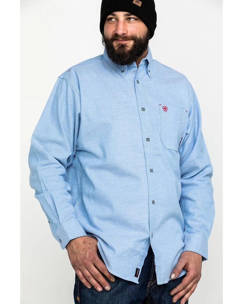 Ariat Men's FR Solid Durastretch Long Sleeve Work Shirt - Big