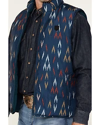 RANK 45® Men's Spaced Geo Print Reversible Puffer Vest