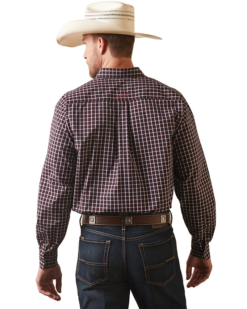 Ariat Men's Pro Series Immanuel Plaid Print Fitted Long Sleeve Button-Down Western Shirt