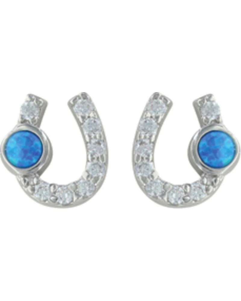 Montana Silversmiths Women's Lightfoot Horseshoe Earrings