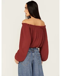 Tempted Women's Crochet Long Sleeve Top