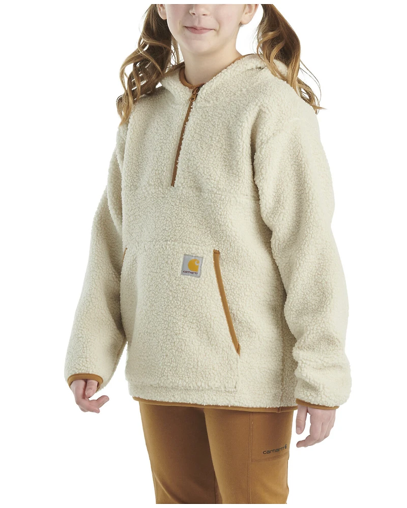Carhartt Girls' Sherpa 1/4 Zip-Up Hoodie