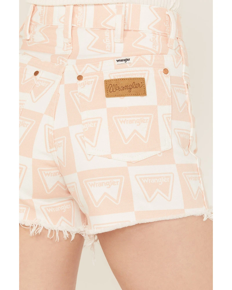Wrangler Women's Signature Print High Rise Festival Shorts