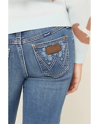 Wrangler Girls' Dark Wash Bootcut Stretch Denim Jeans