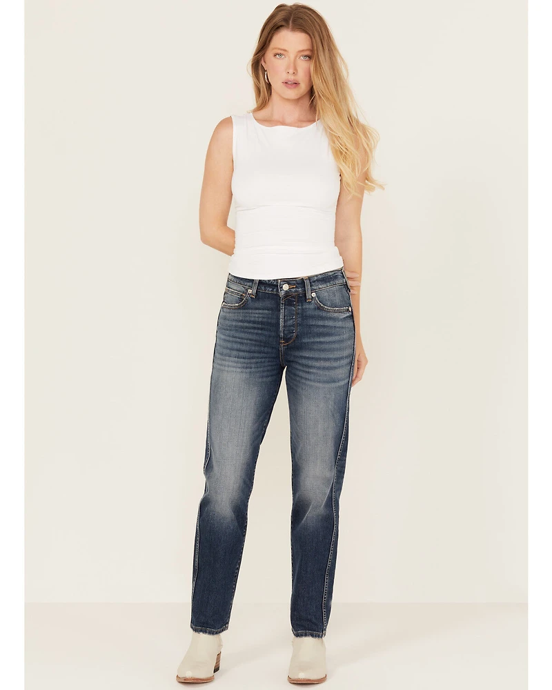 Ariat Women's Bridle Dark Wash High Rise Slim Straight Stretch Denim Jeans