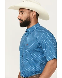 Ariat Men's Scott Geo Print Short Sleeve Button-Down Western Shirt