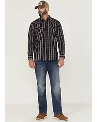 Moonshine Spirit Men's Otoe Stripe Long Sleeve Snap Western Shirt