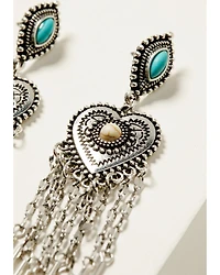 Shyanne Women's Heart Fringe Earrings