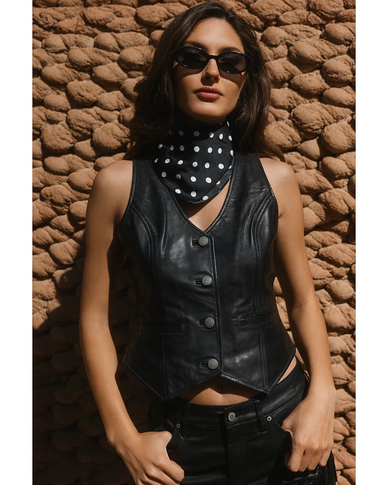 Idyllwind Women's Coated Bustier Button-Down Vest