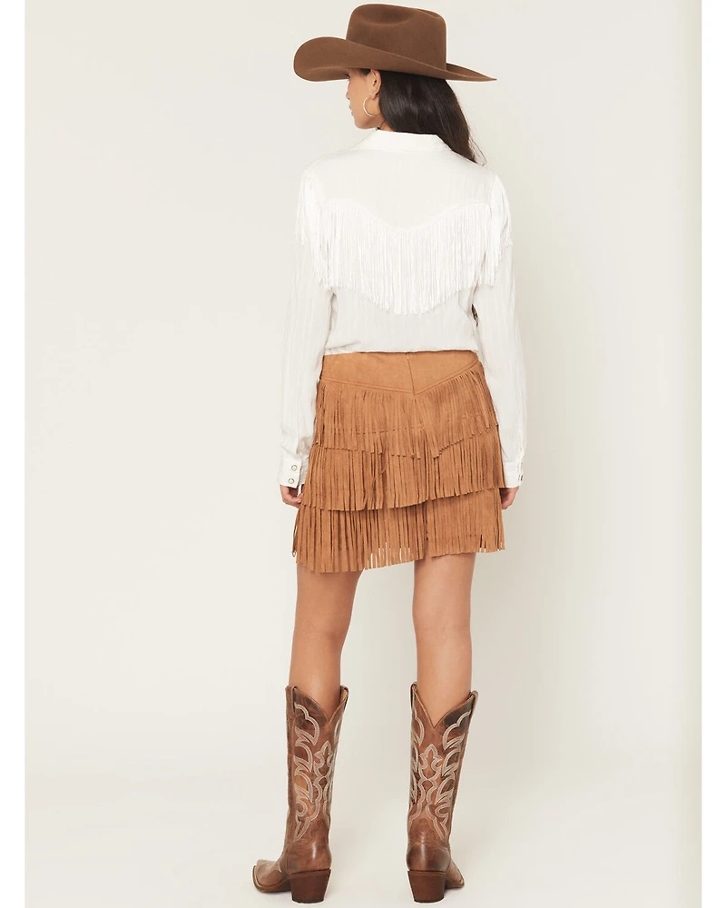 Fornia Women's Faux Suede Mini Skirt